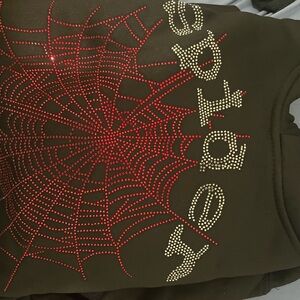 Black and red sp5der hoodie- Size M